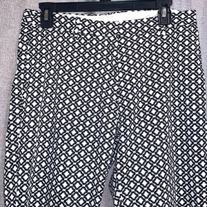 H&M Black & White Graphic Print Tapered Leg Pants